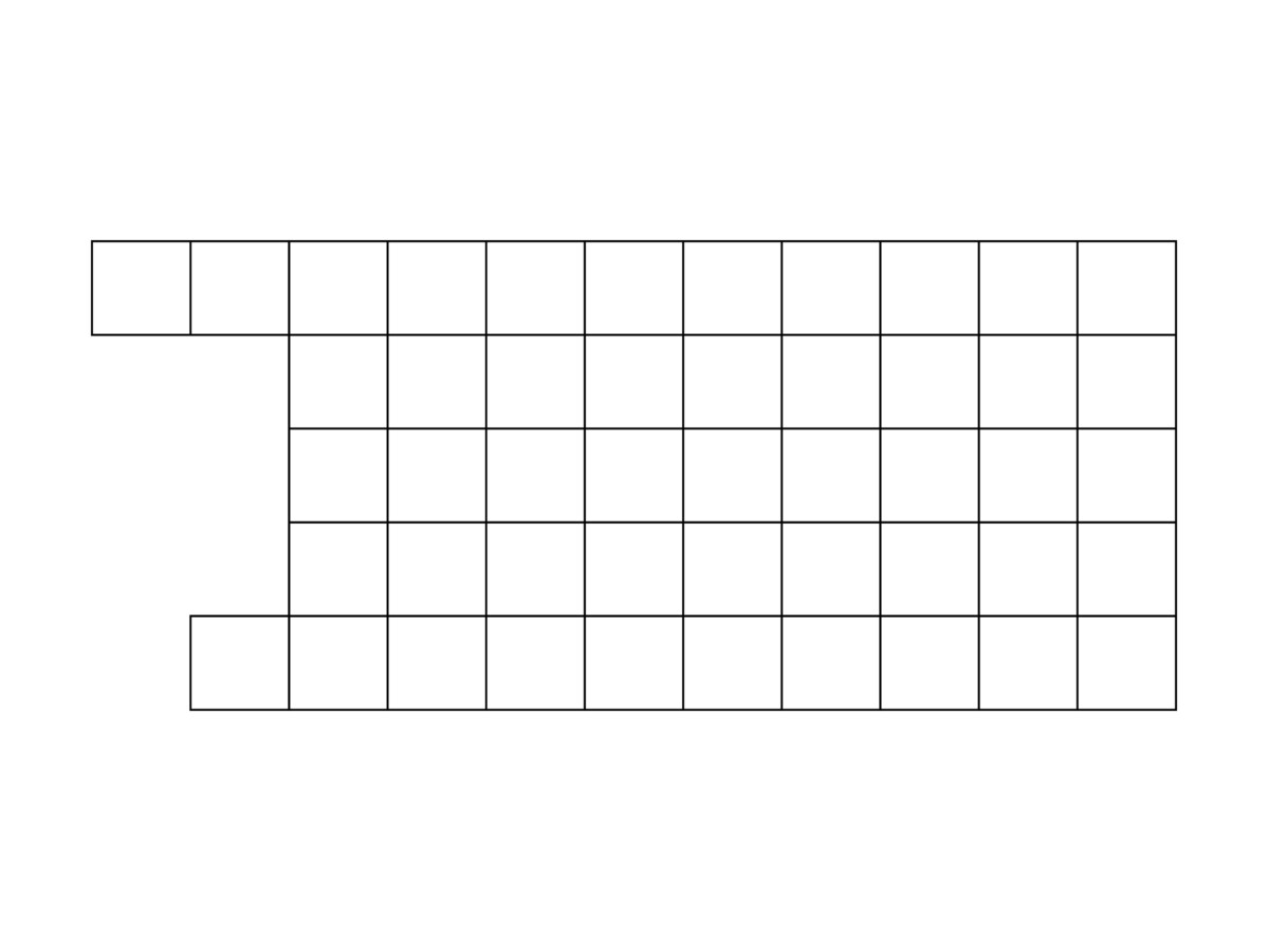 無料イラスト素材 五十音表（空欄）